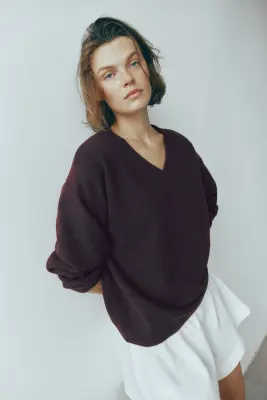 Pull oversize - Bordeaux — photo 3