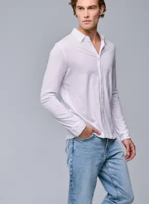 Chemise Blanche Manches Longues en Deluxe Coton — photo 4