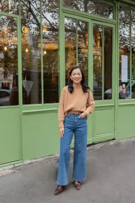 Jean wide Audrey - bleu denim — photo 4