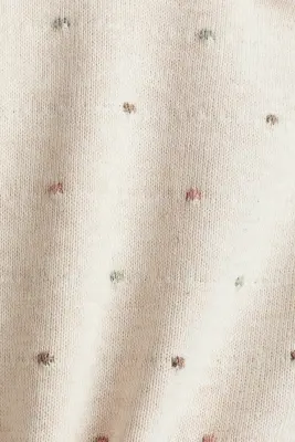 Ensemble 2 pièces en maille de coton - Crème/pois — photo 2