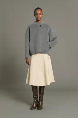 MANTEAU WINDSOR GRIS CLAIR — photo 4