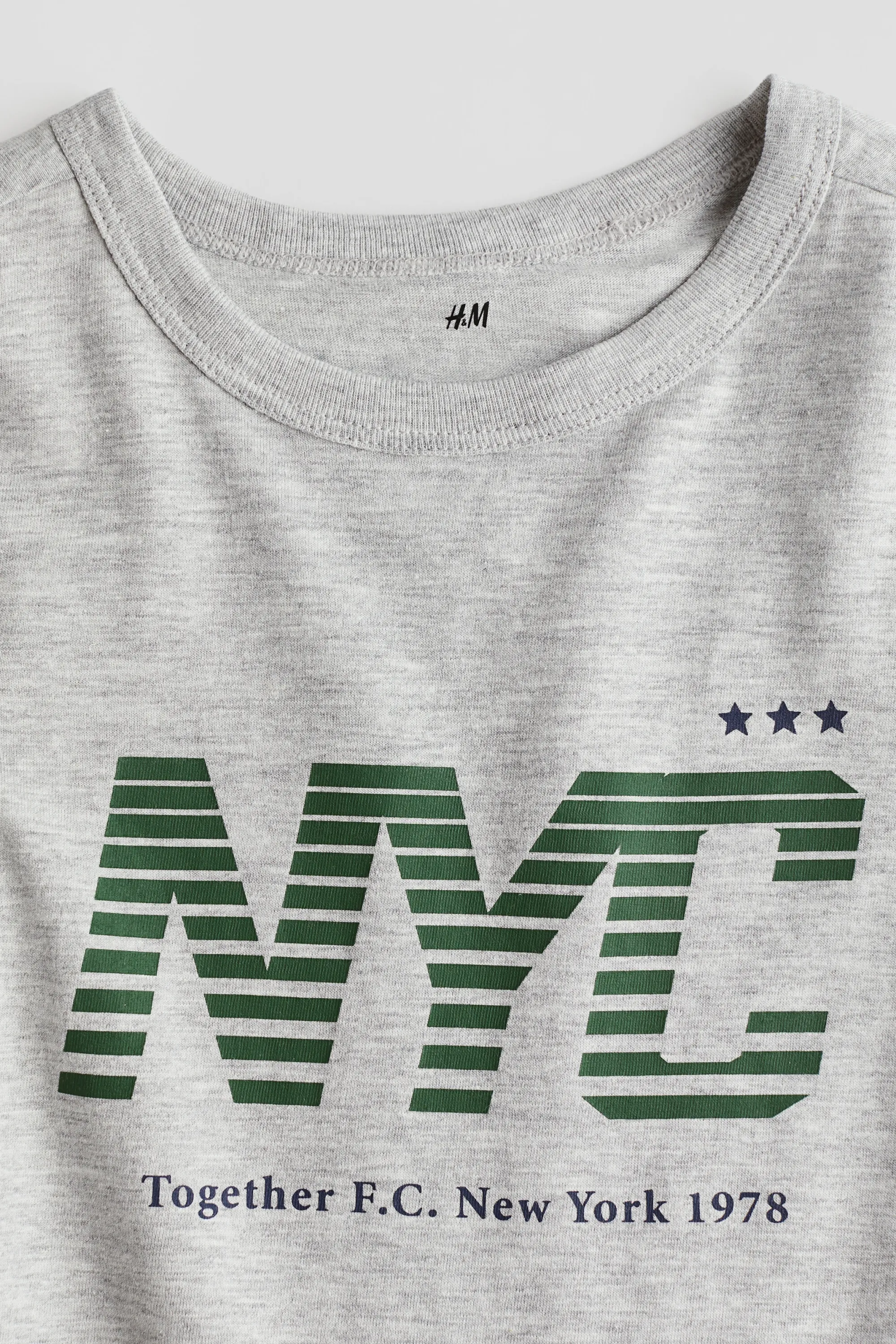 T-shirt en jersey de coton - Gris clair chiné/NYC