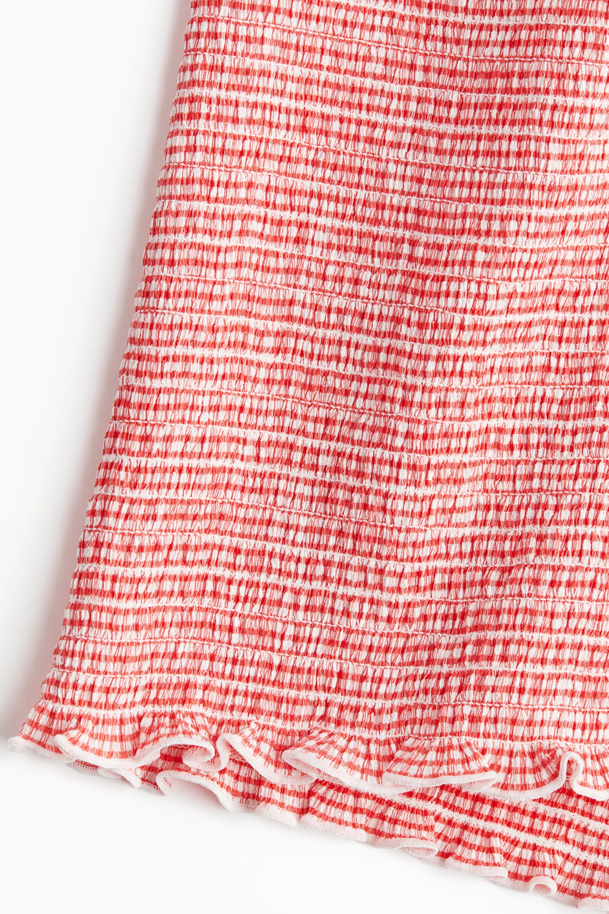 Mini short smocké - Rouge/vichy