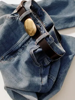Ceinture en cuir - Noir — photo 5