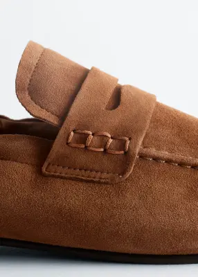 Mocassins froncés - Cognac — photo 3