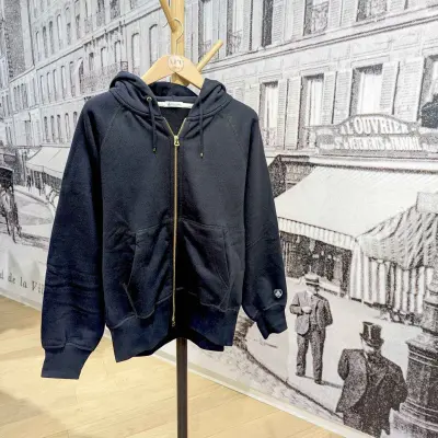 Sweat à capuche Navy 100% coton, mixte — photo 1