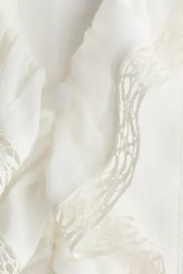 Blouse avec dentelle - Blanc — photo 4