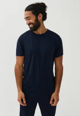 Le t-shirt mérinos - Bleu marine — photo 2