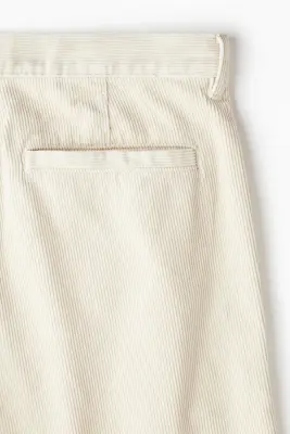 Pantalon Relaxed Fit en velours côtelé - Beige — photo 1