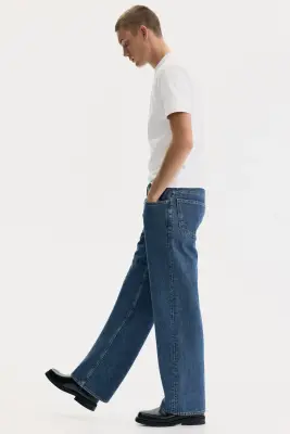 Straight Relaxed Jeans - Bleu denim — photo 4