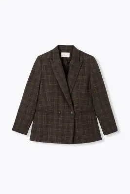 Veste blazer à carreaux Femme