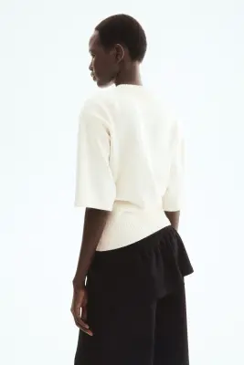 Top en maille - Crème — photo 3