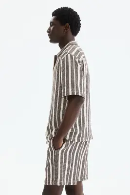 Short Regular Fit - Marron/rayé — photo 4