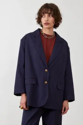 Orfeo – Blazer Rooster Navy Rayures — photo 1