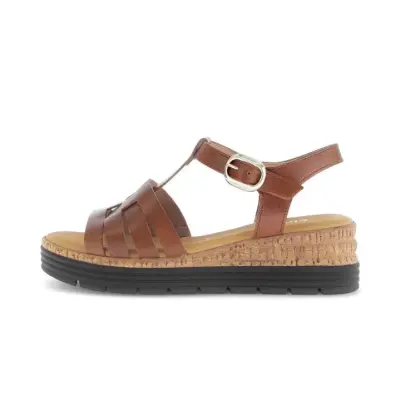 Sandales Gabor 62.701.53 Camel - Cuir Velcro Grande Pointure Femme — photo 2