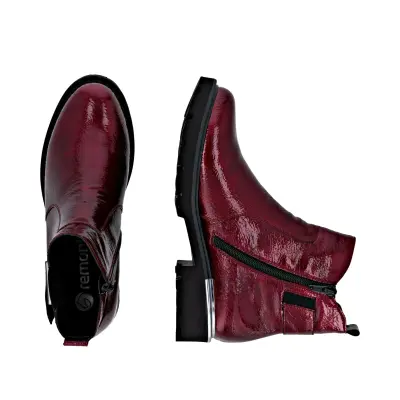 Bottines Remonte D8684-33 Rouges - Cuir Lacets Grande Pointure Femme — photo 4