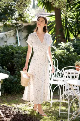 Melissa Wrap Dress - Multifloral — photo 4