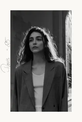 Blazer boxy - Gris/carreaux — photo 3