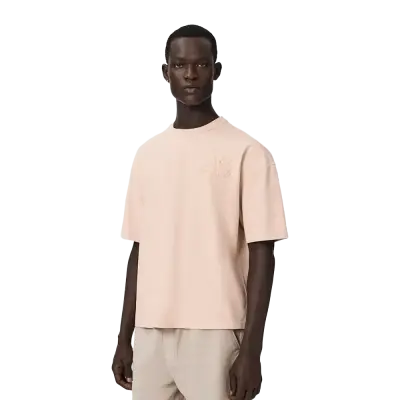 ALLSAINTS Insignia Short Sleeve Cotton T-Shirt Crystal Pink — photo 3
