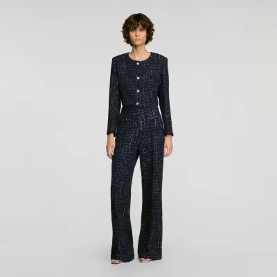 Pantalon en tweed fantaisie