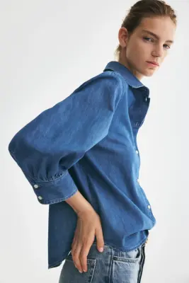Denim shirt - Bleu denim — photo 4