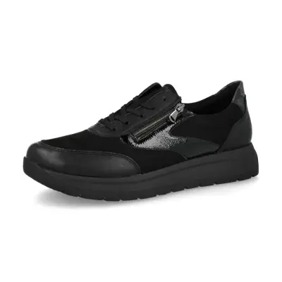 Baskets Remonte D2V02-03 Noires - Lacets Grande Pointure Femme — photo 1
