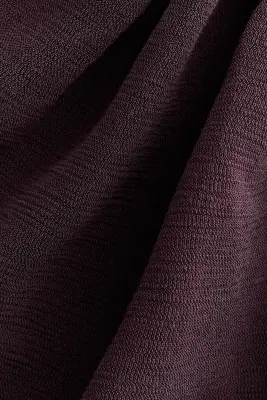 Top vaporeux avec col cheminée - Violet prune foncé — photo 3