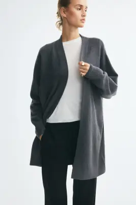 Gilet long - Gris foncé — photo 1