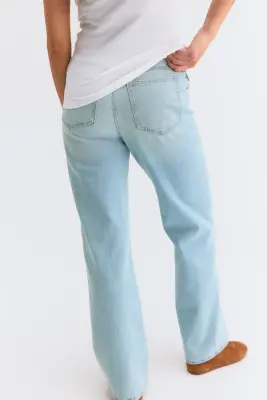 MAMA Straight Jeans - Bleu denim clair — photo 3