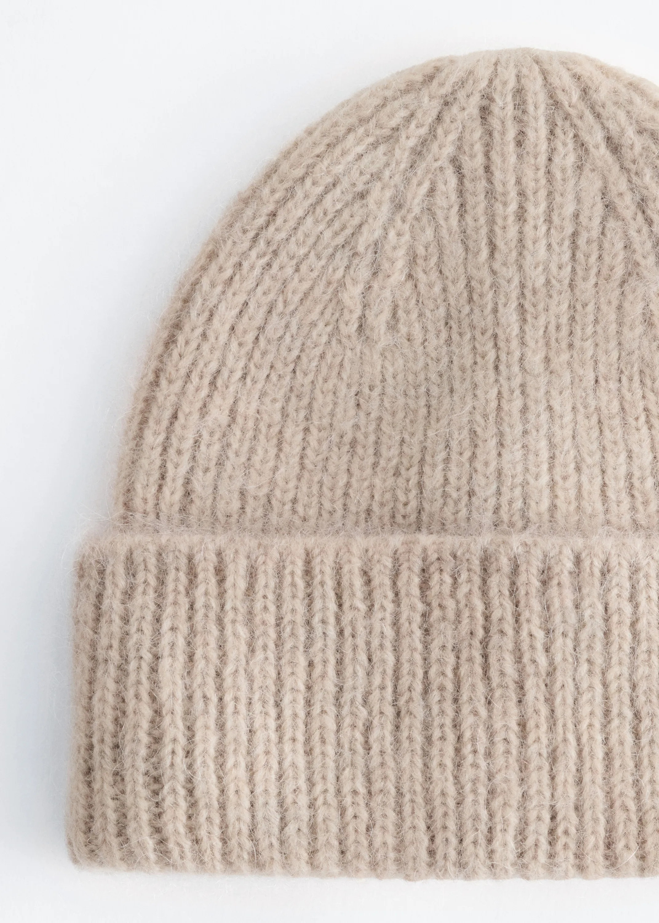 Bonnet en laine mélangée - Beige