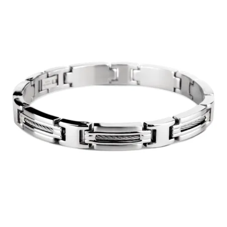 ROCHET - Bracelet MARINA Acier/Câble 8.5mm x 21cm B062360A