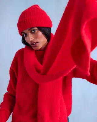 Écharpe Julien rouge vif — photo 2
