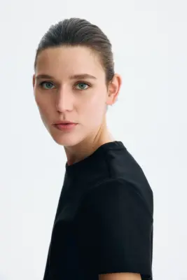 T-shirt en coton - Noir — photo 2