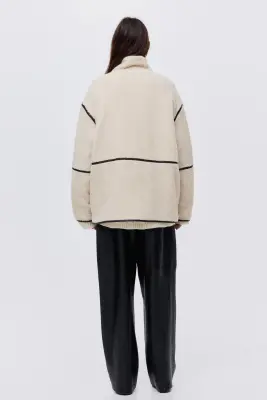 Veste en tissu Teddy bear - Crème — photo 2