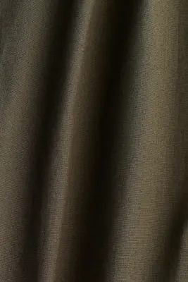Pantalon à jambes ballon en popeline - Vert kaki foncé — photo 4