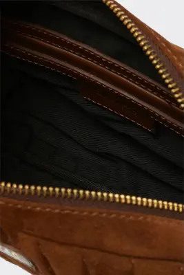 Sac César croûte de cuir chocolat — photo 2