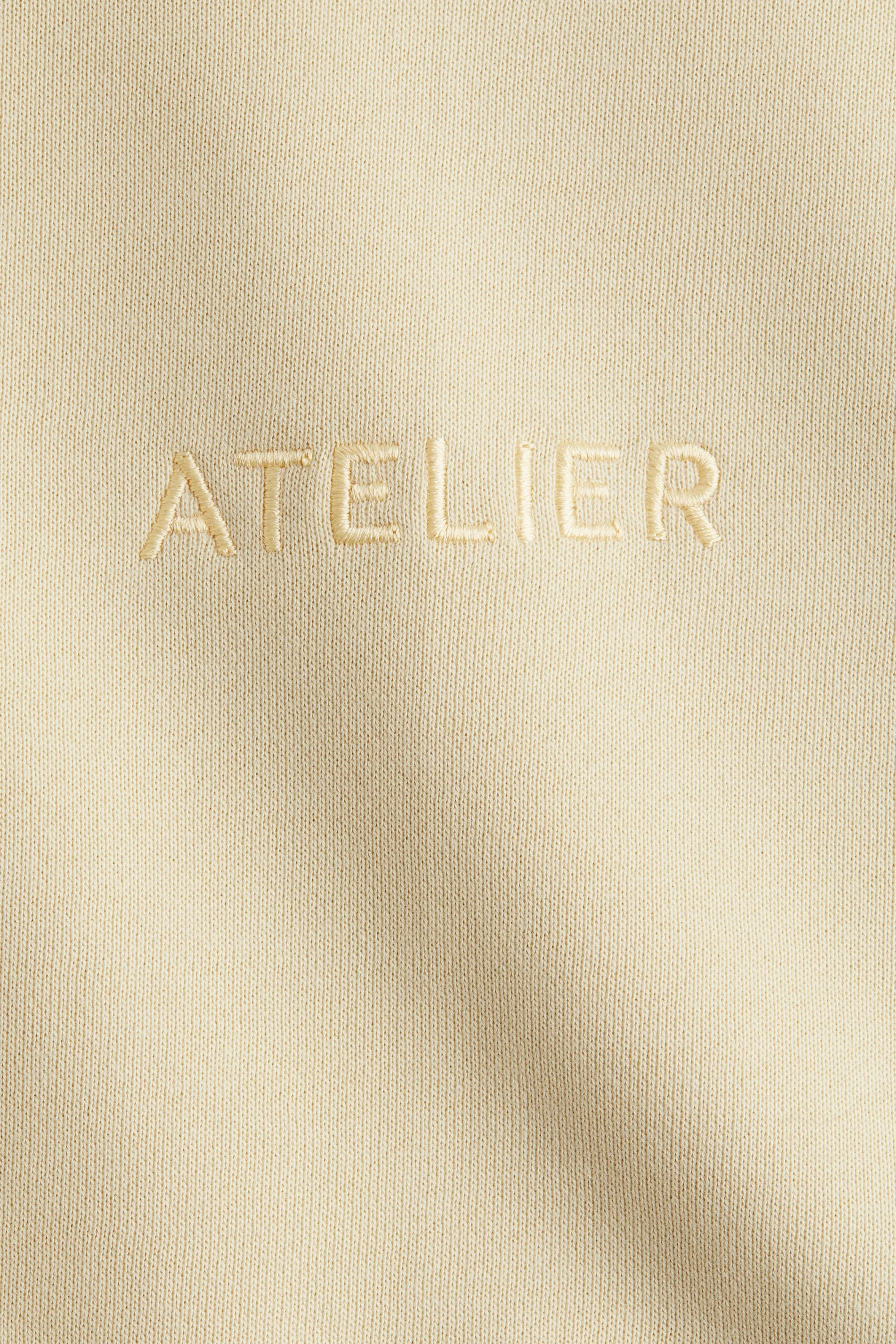 Sweat avec texte - Jaune clair/Atelier