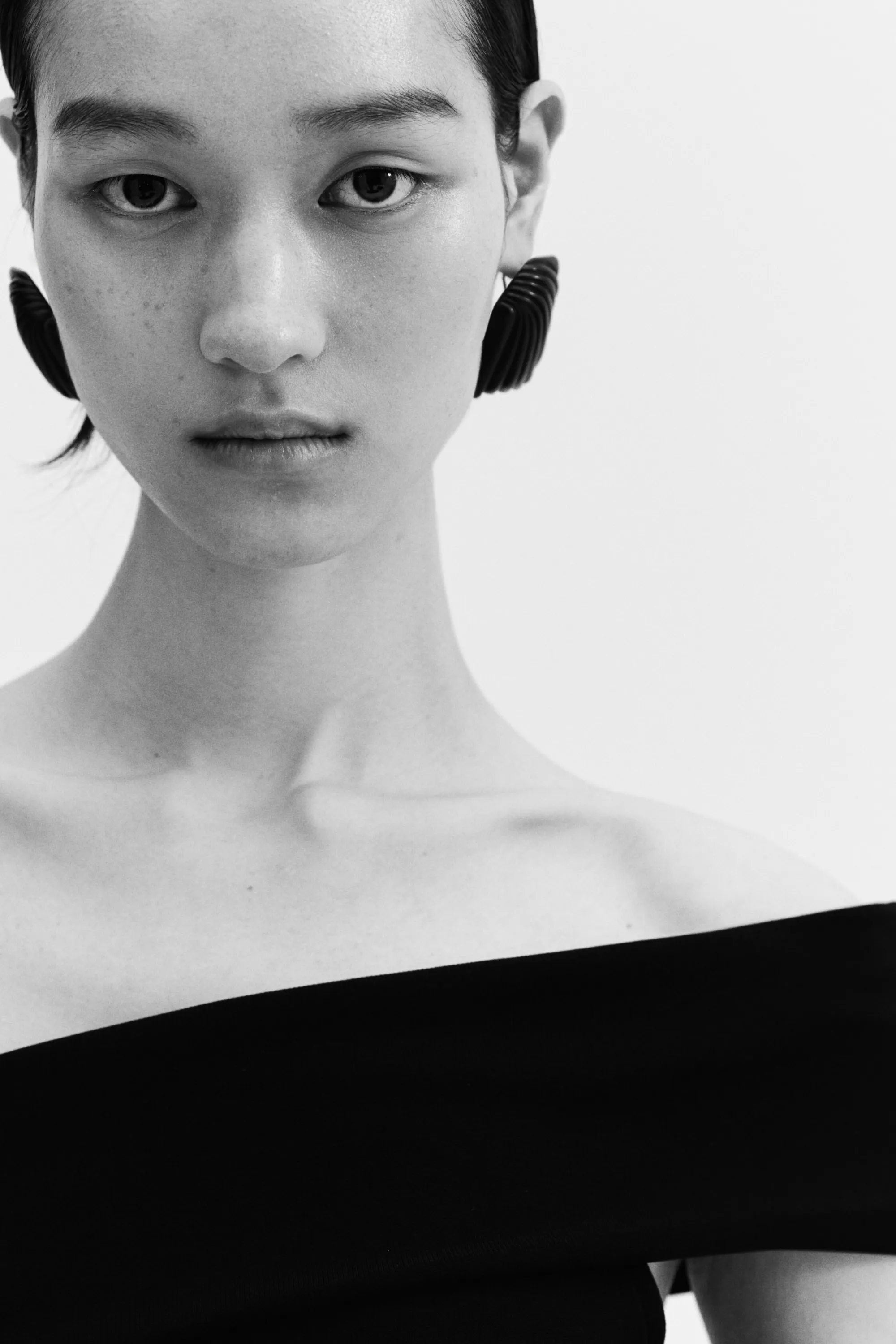 Body string avec épaules nues - Noir