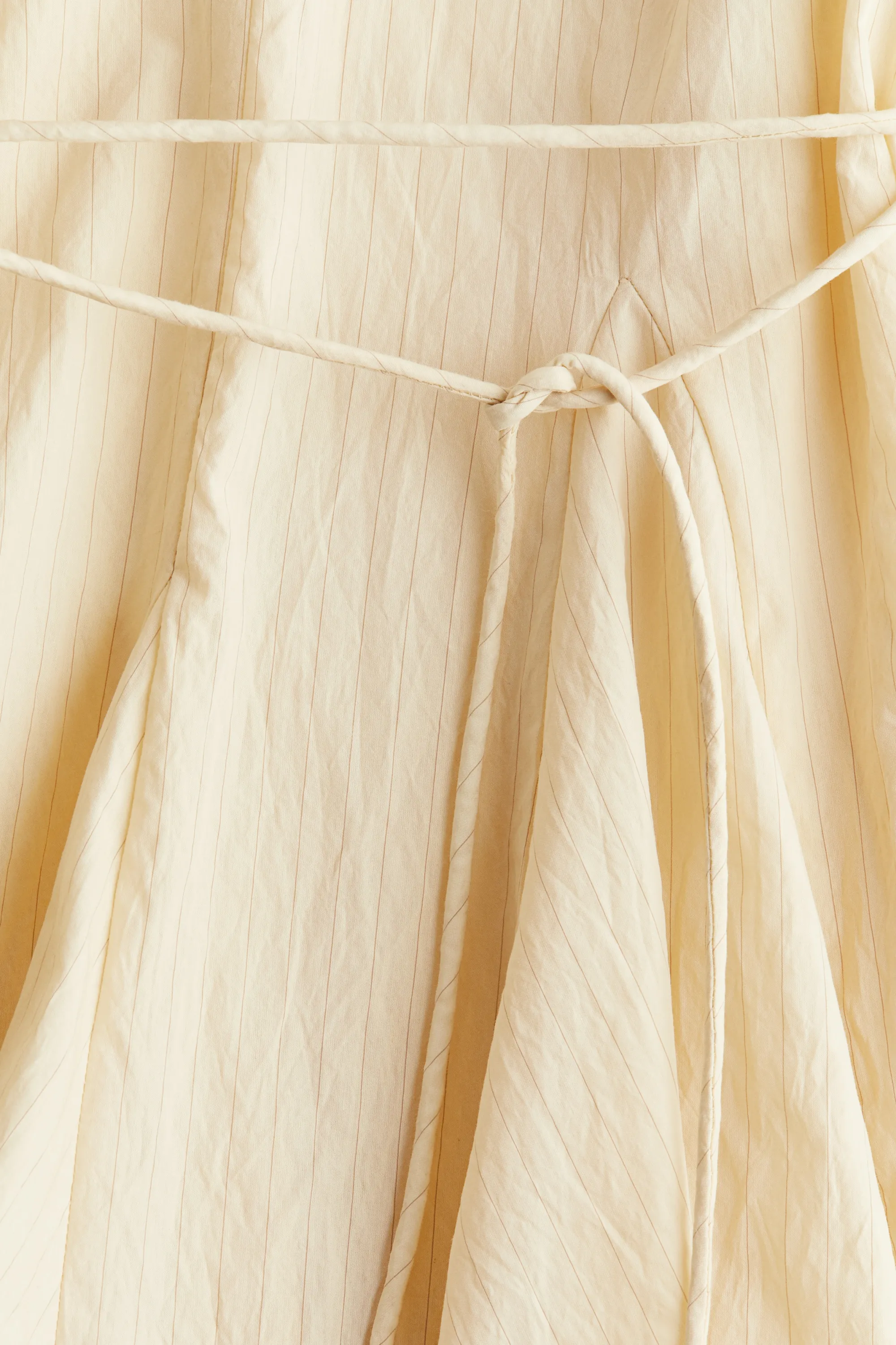 Robe avec jupe évasée - Jaune pâle/rayures tennis