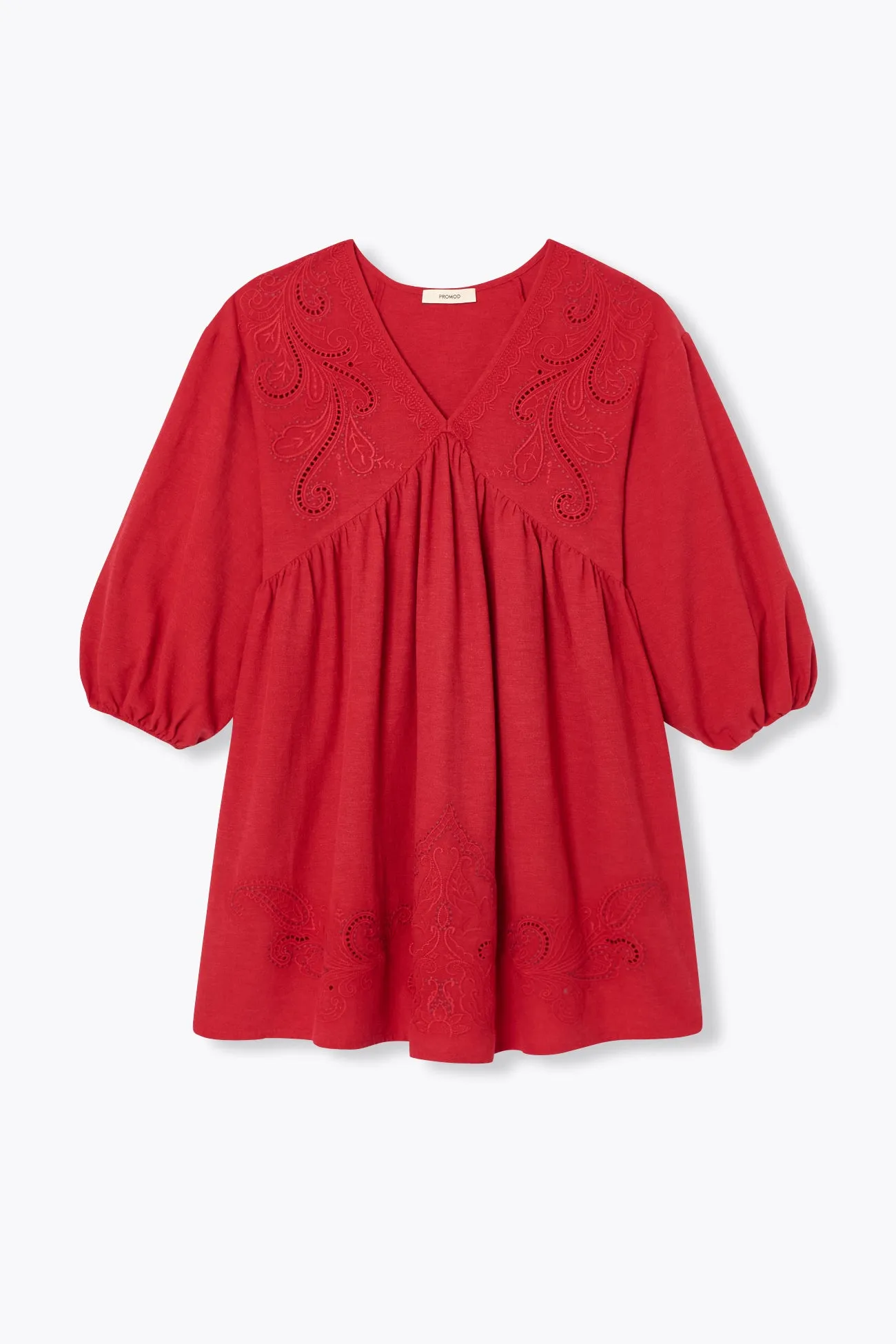 Robe courte brodée Femme