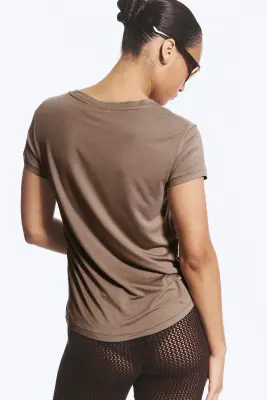 Chemise en viscose coupe standard - Taupe cendré — photo 3