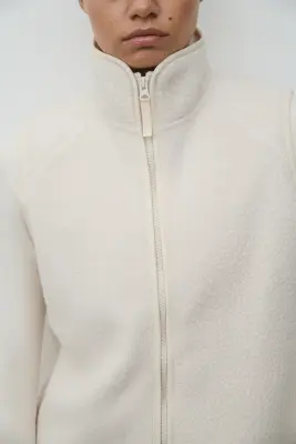 Veste sans manches Regular Fit en tissu Teddy bear - Ivoire — photo 2