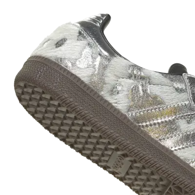 Adidas Samba OG Cream Pony Hair Silver Metallic Black — photo 4