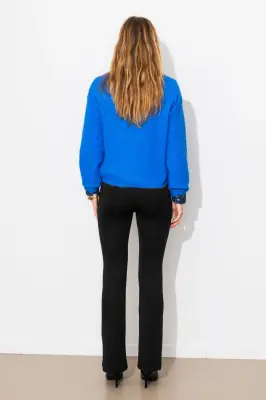 Pantalon flare maille jersey — photo 4