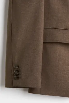 Veste Regular Fit à fermeture droite - Beige foncé — photo 5