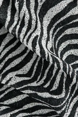 Robe imprimée avec liens à nouer dans le dos - Noir/imprimé zèbre — photo 2