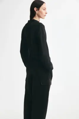 Chemise avec boutons noués - Noir — photo 3