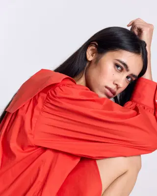 Robe Celestine rouge coquelicot — photo 4