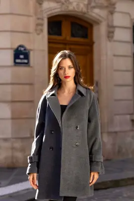 Francine Short Coat - Grey melange — photo 5