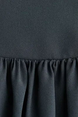 Jupe tulipe avec base à effet boule - Gris foncé — photo 5